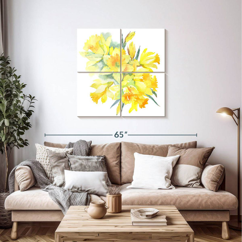 Bouquet de jonquilles jaunes Harnek, H 38 po x l 38 po