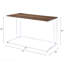 Writing Desk, Walnut & White with USB Port-1547246278
