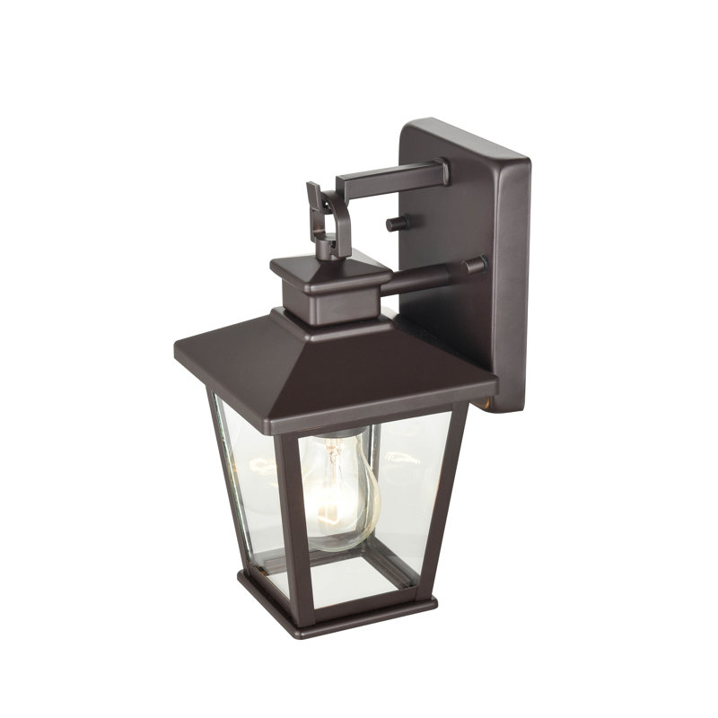 Steel Wall Light, Powder Coated Black, 13" H x 7.5" W x 7.5" D