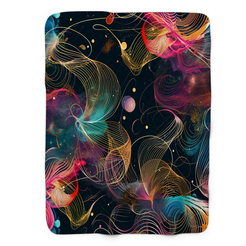 Ethereal Aesthetic Symphony - Couverture sherpa de qualité supérieure 1 pièce, Grand lit