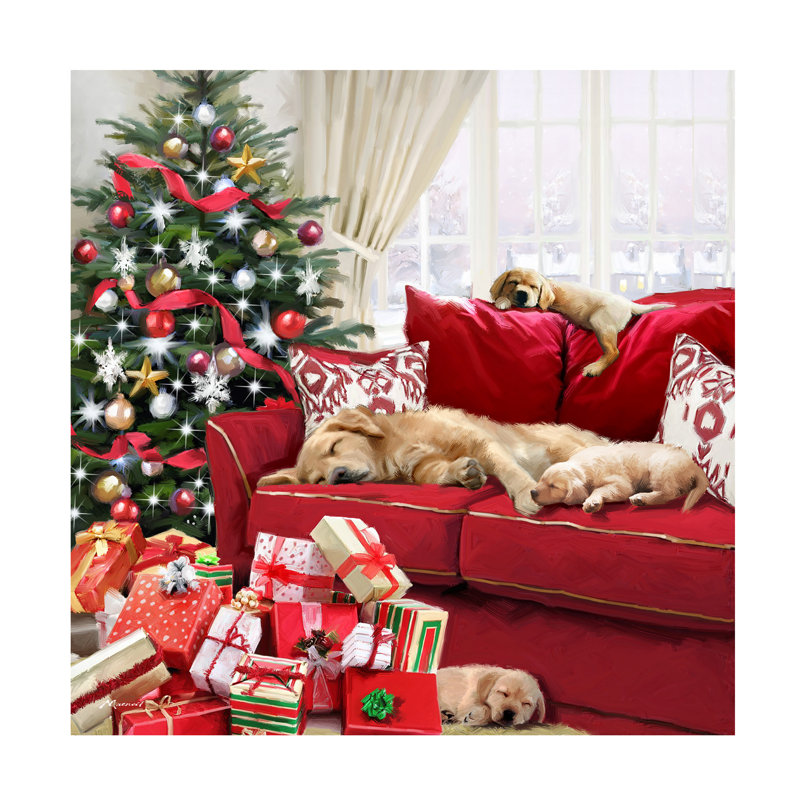 The Macneil Studio «Christmas Labs», art sur toile, H 14 po x l 14 po x P 2 po