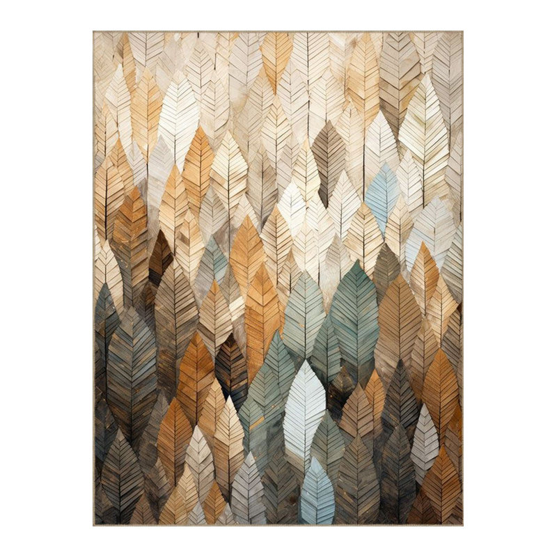 Tapis décoratif lavable à la machine Sun, Sous-tapis rectangulaire de 3 pi 3 po x 4 pi 11 po