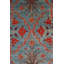 Tapis unique bleu / rouille 9 pi 8 po x 9 pi 9 po Moghul