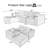 2-Piece 110" L-Shape Corduroy Upholstered Modular Sectional Sofa with 2 Pillows-559294992