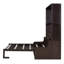 Queen Size Murphy Wall Bed with Upholstered Cushion — Space-Saving Espresso Bed Frame