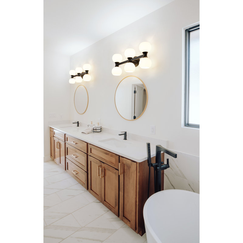 6 - Light Dimmable Vanity Light, Matte Black