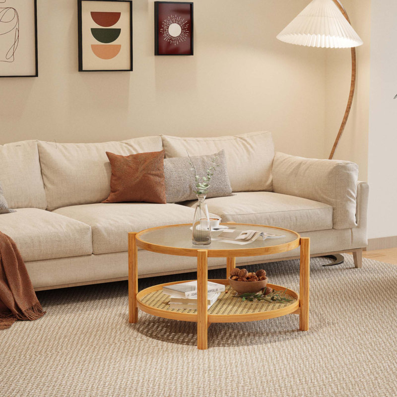 Table basse en rotin
