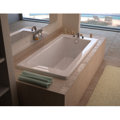 Guadeloupe 59.5'' x 32.62'' Drop-In Soaking Acrylic Bathtub