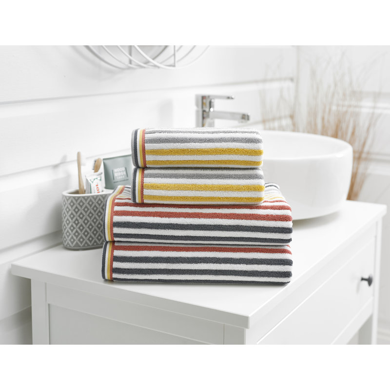 Midweight Jacquard Bath Sheet, Mustard