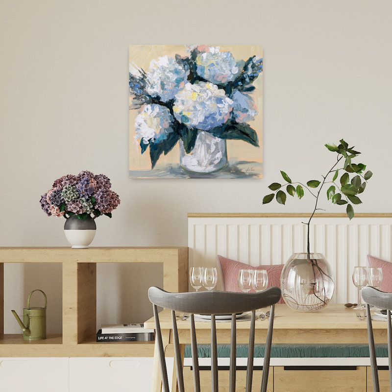 Beach Party, hortensia, art floral côtier, H 18 po x l 18 po