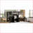 Full Size Pinewood &amp; MDF Multifunctional Loft Bed with Stairs Desk Storage Espresso – No Box Spring for Teens-876540714