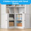 Bibliothèque en coin 71 "en L avec portes d'armoire