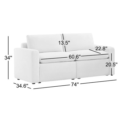 Lana Upholstered Power Reclining Modular Sofa