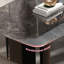 Table de salle à manger rectangulaire en microlite noir avec alliage d'aluminium pour la salle à manger / cuisine-1762367722