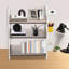 3-Tier Desktop Bookshelf Desk Organizer Bookshelf Storage Shelf With 2 Storage Boxes-51002380-50959230