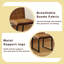 Ensemble de chaises de salle à manger en polyuréthane confortable, finition noyer en MDF, style romain classique, parfait pour les restaurants et les cafés