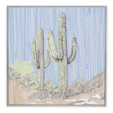 Cactus In Stripes 2 Print by Natasha Marie