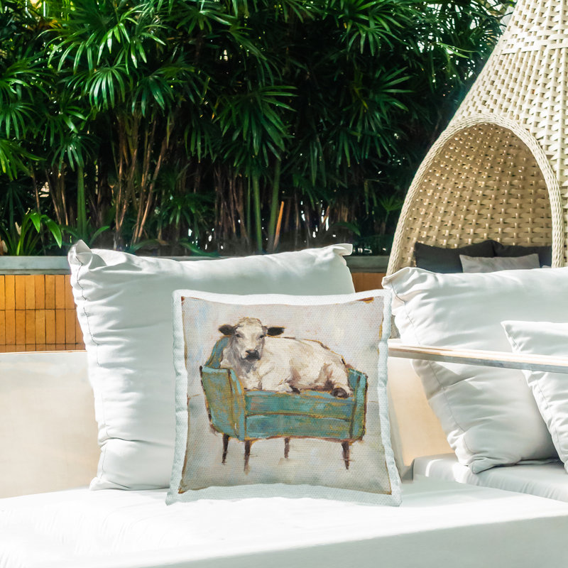 Coussin d'extérieur imprimé Antique