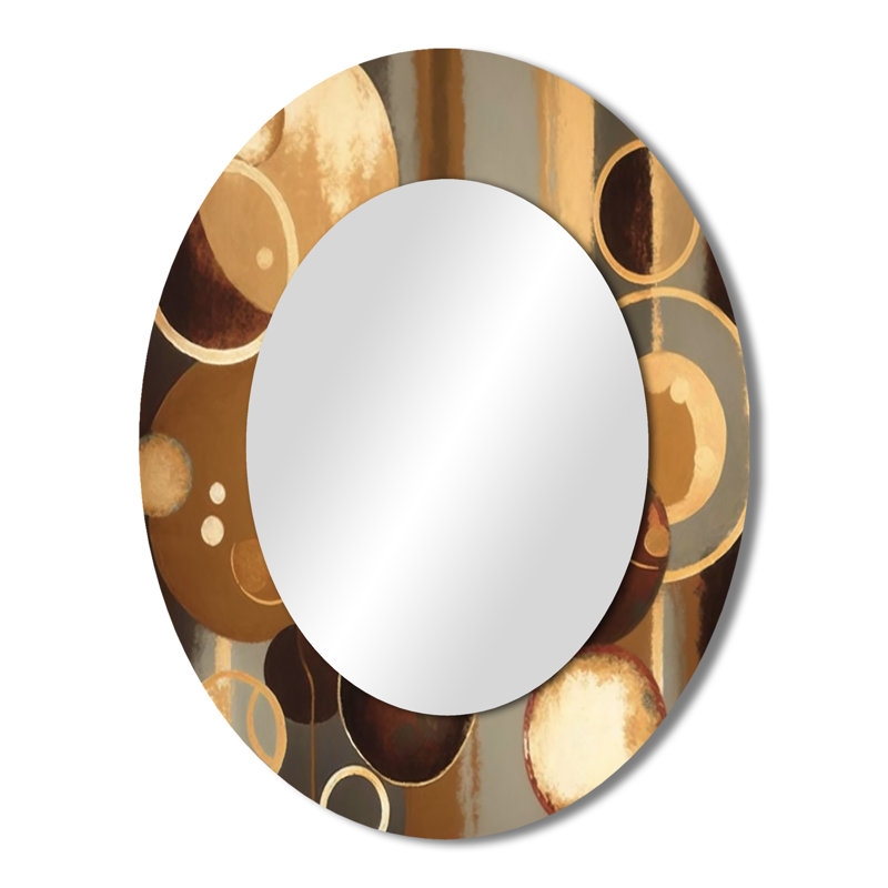 Miroir mural Aged Barrel Universes II - Brun, 43 po x 33 po