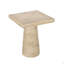 Table d'appoint carrée crème 20 pi x 20 po x 24 po avec base piédestal