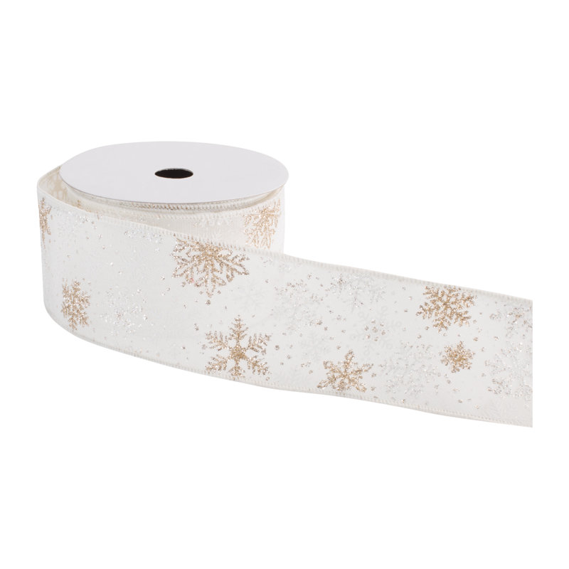 Ruban câblé flocon de neige 2,5 po x 10 verges