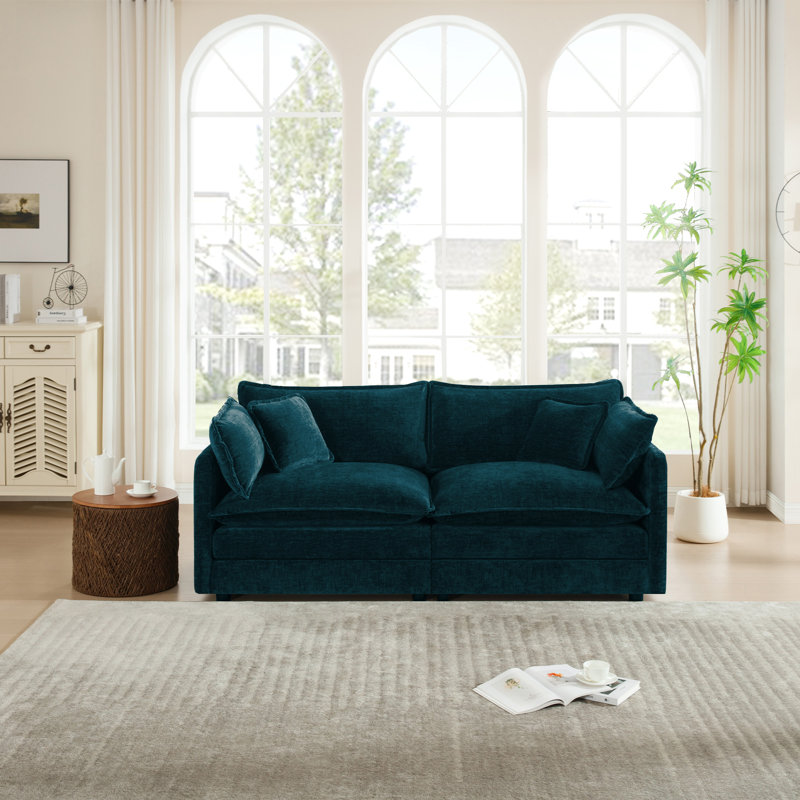 Causeuse Haninerm, Bleu, 2