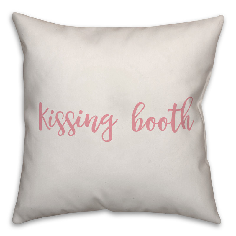  Coussin Kissing Booth, Blanc / rose, Coussin décoratif