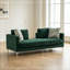 Chaise longue en chenille rembourrée avec 4 coussins, accoudoirs et dossier ouvert-774428177