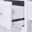 Grand îlot de cuisine de 53 po avec bureau de 3,5 po d'épaisseur, supports à épices et à serviettes, îlot de cuisine roulant avec rangement sur 5 roulettes, 2 très grands tiroirs, pour la maison, la cuisine, la salle à manger, blanc-1016463241