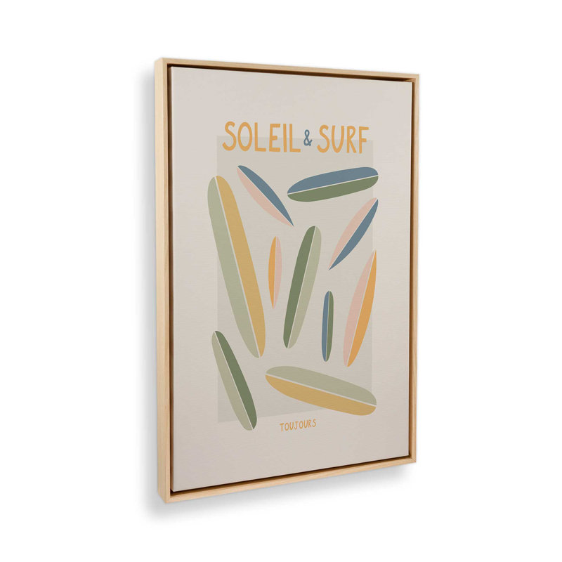 «Soleil Surf Toujours» par Garima Dhawan, reproduction d'art, H 24 po x l 18 po, Noir