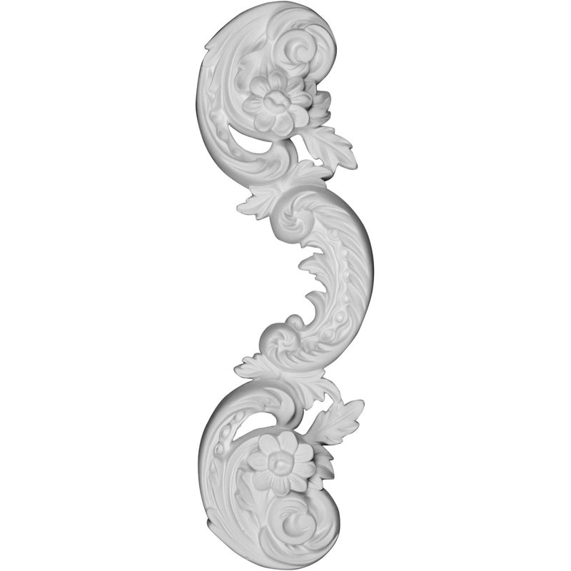 Amber 4.75'' H x 12'' W x 1.38'' D Urethane Onlay Scroll
