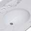 Lavabo de salle de bain ovale en céramique 19 po x 16 po - Lavabo blanc pur avec trop-plein, faible absorption, sans acide, sans trous de robinet, design durable et magnifique