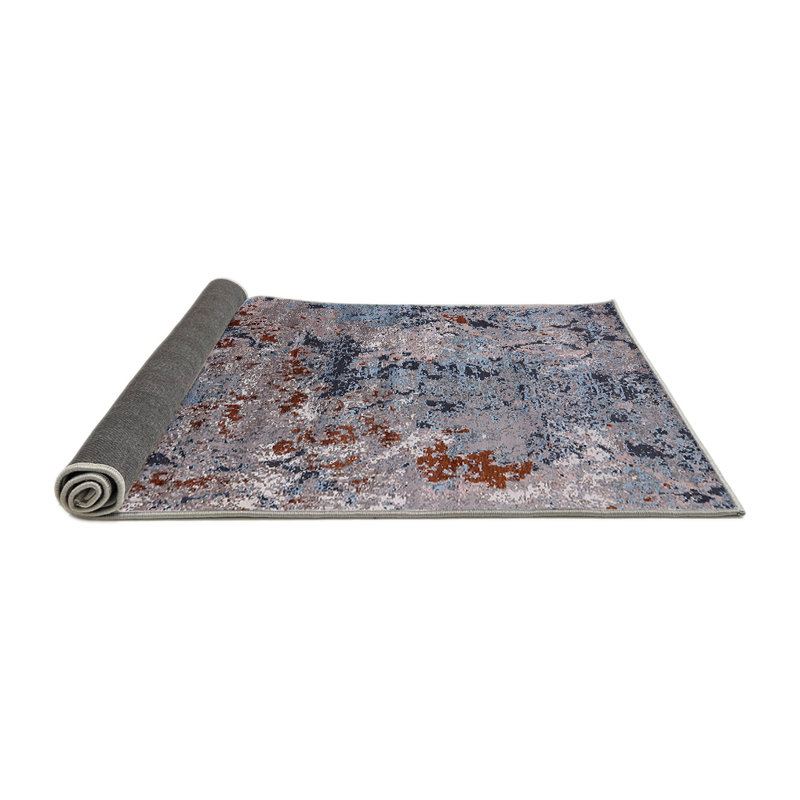 Tapis oriental bleu / brun, Rond 3 pi