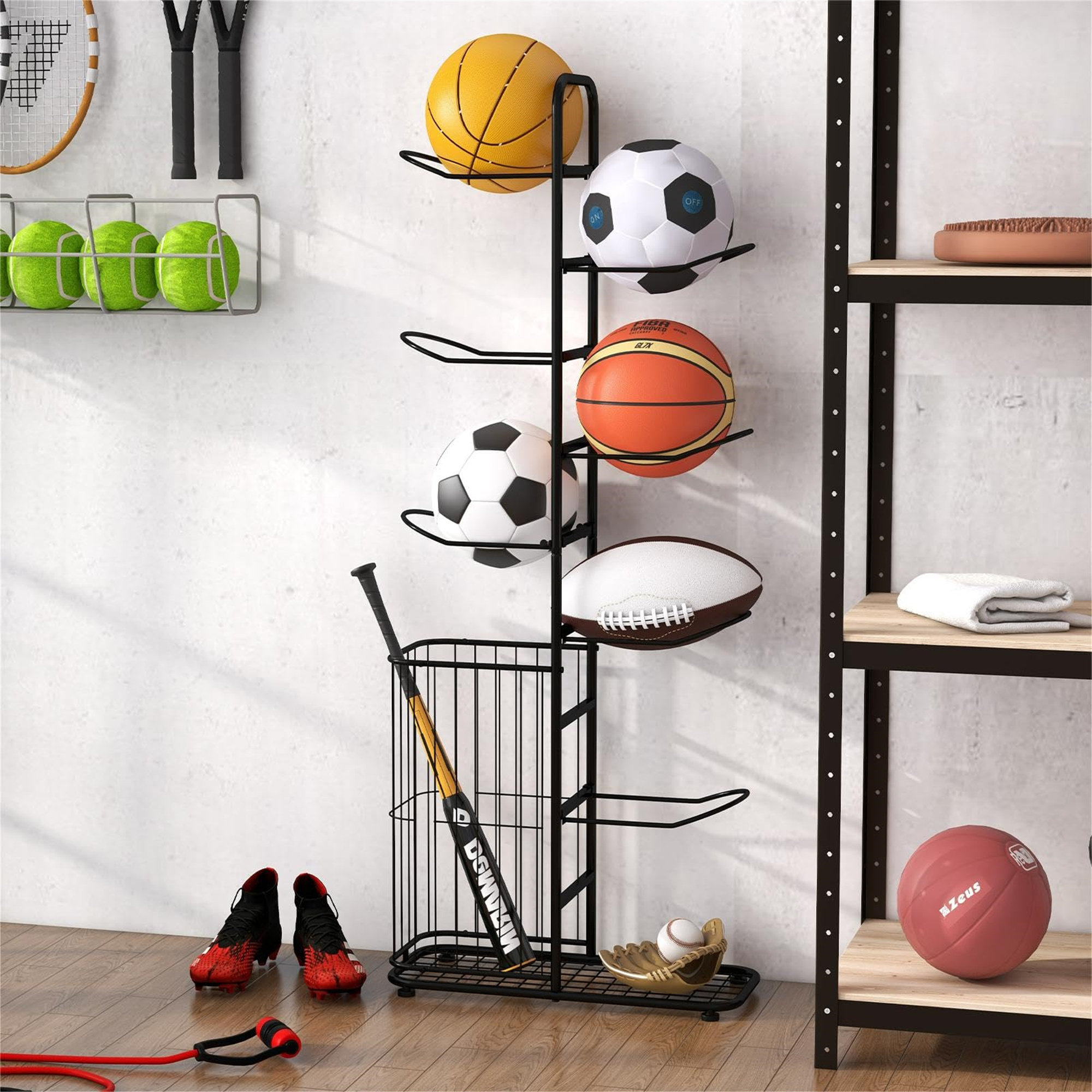 Sport Check Rack WFX Utility Metal Freestanding Sports Rack | Wayfair.co.uk