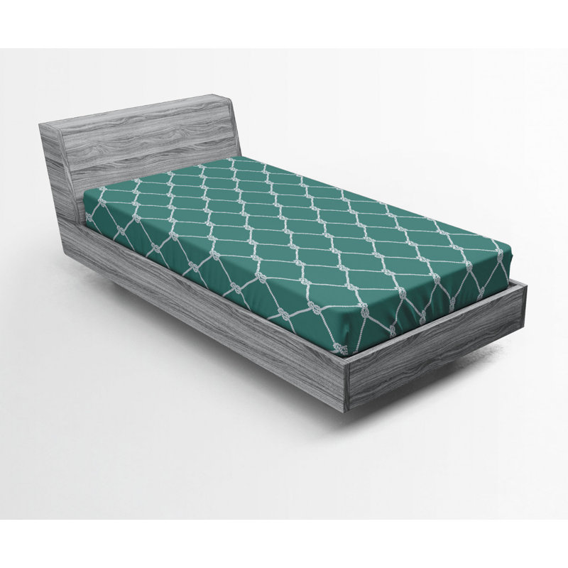 Microfiber Geometric Fitted Sheet, Twin XL Fitted Sheet