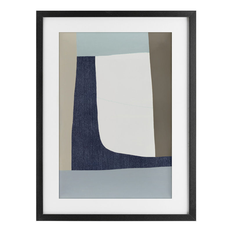 Earthy Natural Flow, reproduction encadrée sous verre, conception par Hannah Dawson, H 20 po x l 14 po, Cadre noir minuit