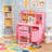 Kids Desk & Chair Set with Hutch, Storage Cabinet for Bedroom & Study Room-11870115
