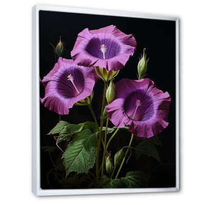 «Purple Morning Glory Blossom Burst II - Morning Glory», art mural