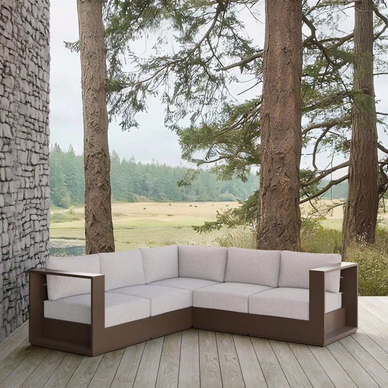Sydney Sectional Sofa 5Pc - Bronze, Bronze, Fawn