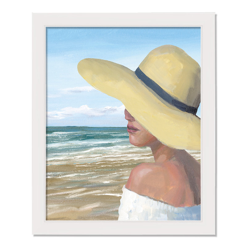 Femme sur la plage - reproduction de cadre photo unique