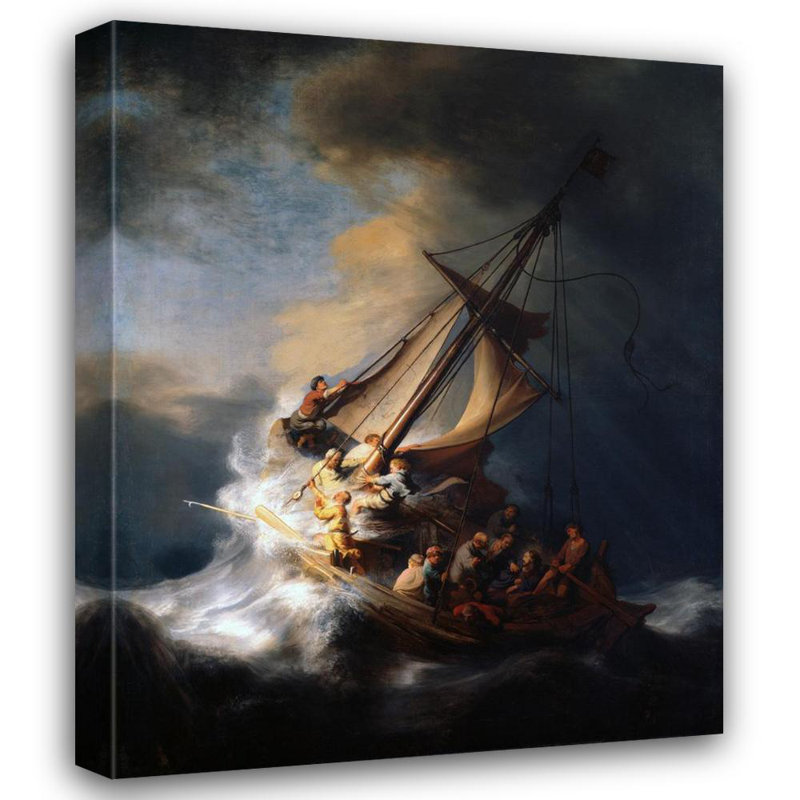 Christ dans la tempête sur la mer de Galilée, H 24 po x l 19 po