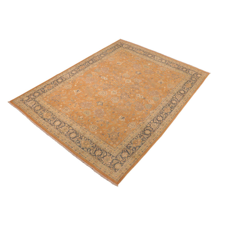 Tapis oriental rouille en laine noué à la main 8 pi x 9 pi 8 po Baccio