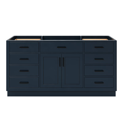 Base de meuble-lavabo simple en bois massif de 66 po Osoria