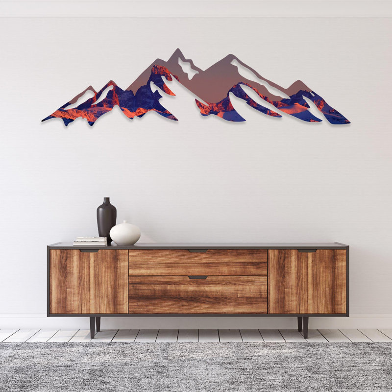 Art mural Grand Teton Sunset, H 9 po x l 36 po x P 0,12 po