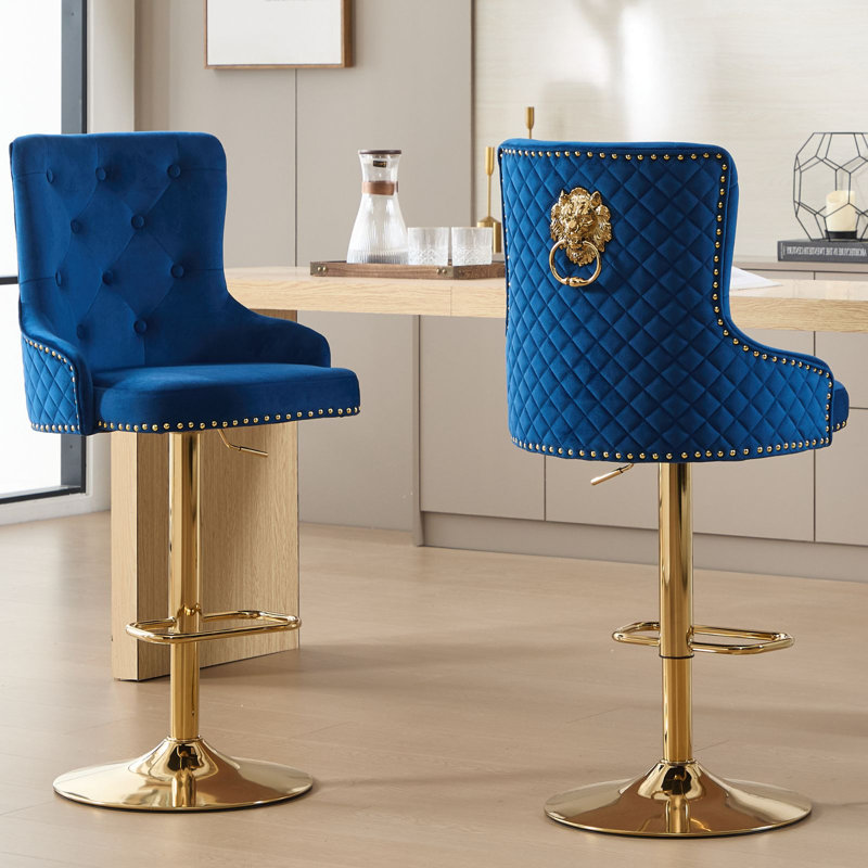 Tabouret Kenetra, Bleu très foncé