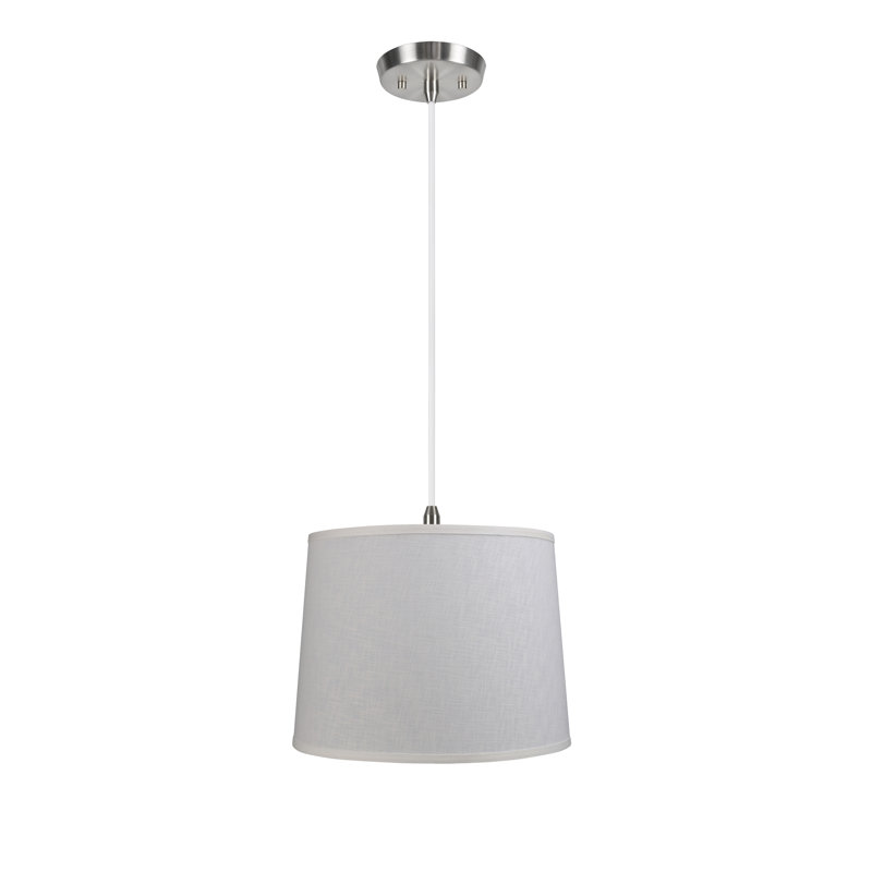 Luminaire suspendu tambour 2 lumières unique Waveside, Blanc cassé