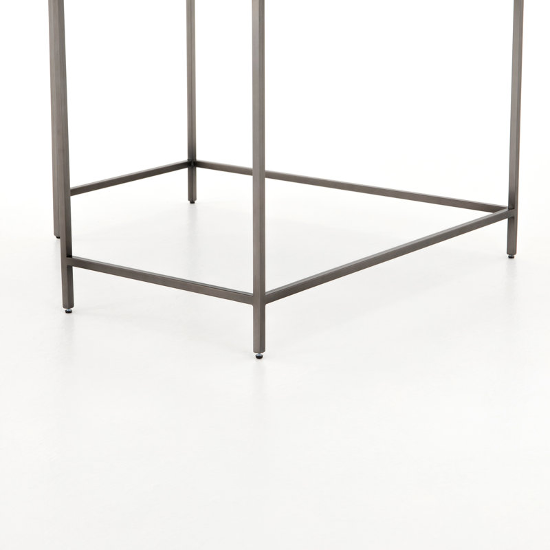 Ehme Solid Wood Writing Desk, Black Wash Poplar