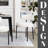 Short Plush Upholstered Metal Dining Chairs-583996520