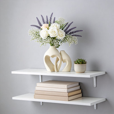 Heart Shaped Ceramic Vase Set, Minimalist Nordic Decorative Vases For Table Centerpiece,Set Of 2 (White)