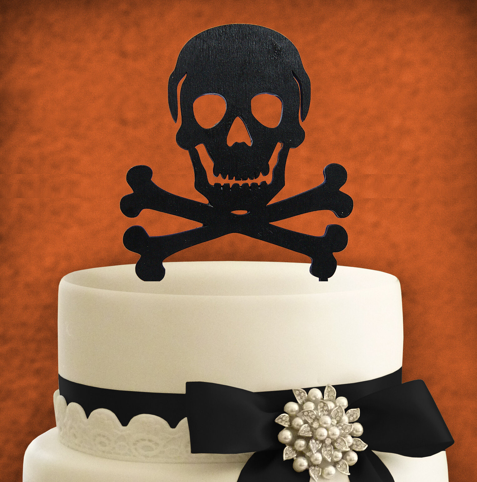 Rockabilly Wedding Cake Topper Sugar Skull Cake Topper - Etsy